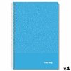 Notebook Imprex Blue Din A4 80 Sheets (4 Units)