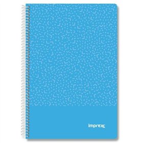 Notebook Imprex Blue Din A4 80 Sheets (4 Units)