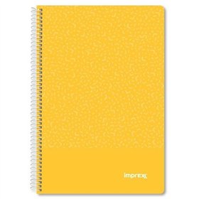 Notebook Imprex Yellow Din A4 80 Sheets (4 Units)