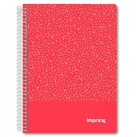 Notebook Imprex Red A5 80 Sheets (4 Units)
