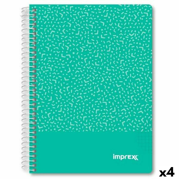 Notebook Imprex Green A5 80 Sheets (4 Units)