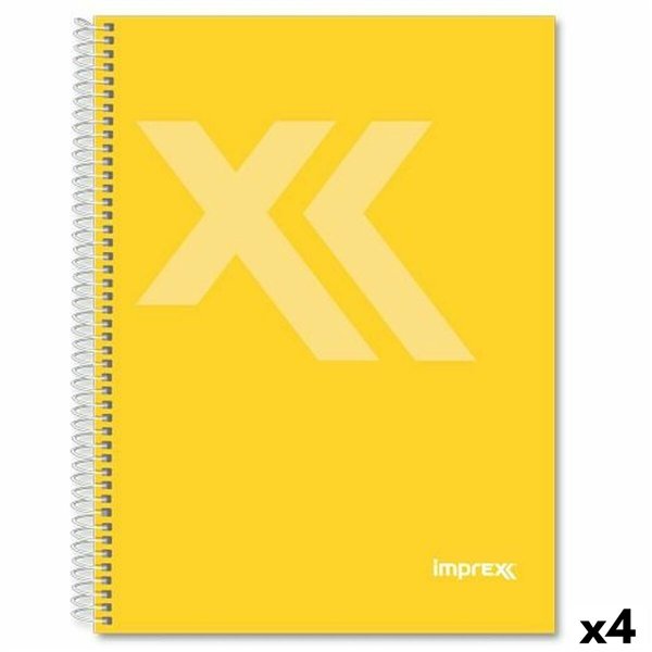 Notebook Imprex Yellow A5 80 Sheets (4 Units)