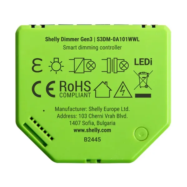 Модуль Wi-Fi переключателя Shelly Gen 3 220-240 V
