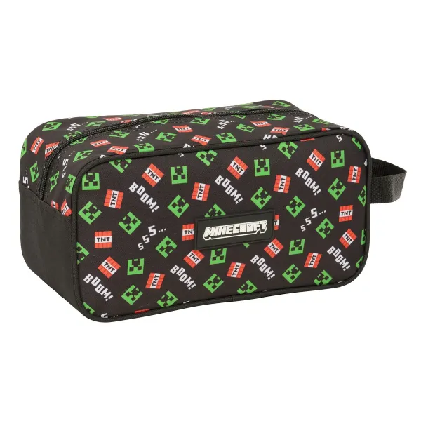 Travel Slipper Holder Minecraft Black 29 x 15 x 14 cm