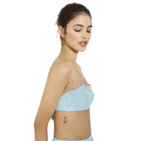 Бикини Ysabel Mora Bandeau Rayas Циановый