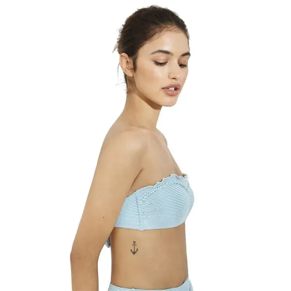 Бикини Ysabel Mora Bandeau Rayas Циановый