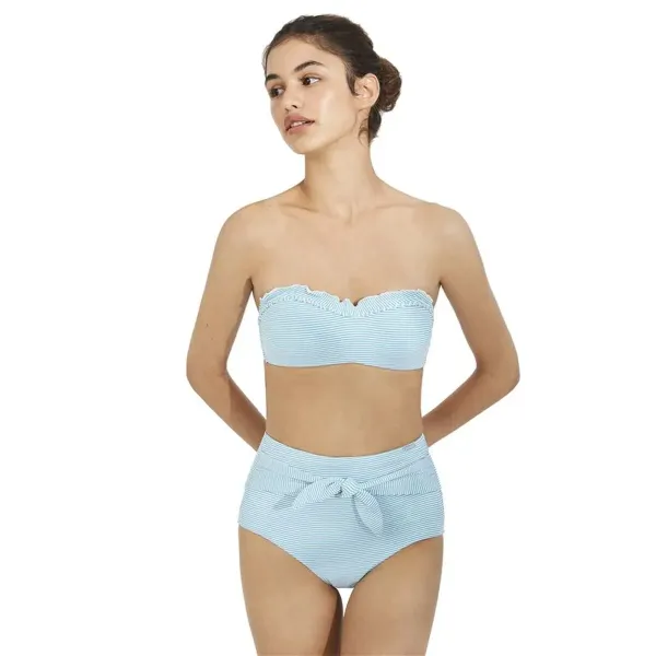 Бикини Ysabel Mora Bandeau Rayas Циановый