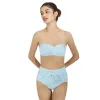 Бикини Ysabel Mora Bandeau Rayas Циановый