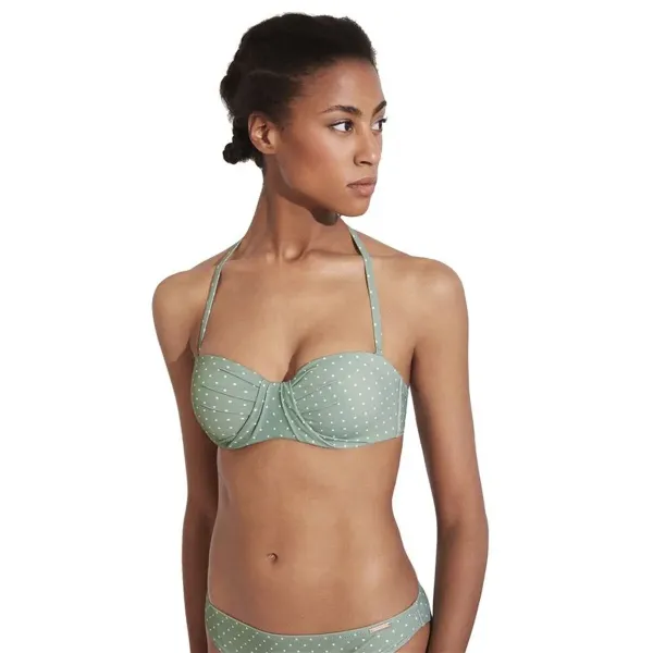 Бикини Ysabel Mora Bandeau Copa C Green Темно-зеленый