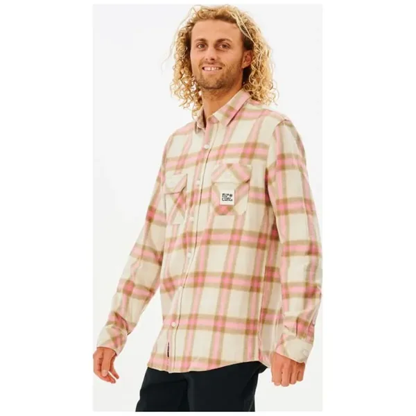 Miesten pitkähihainen paita Rip Curl Salt Water Culture Beige (S)