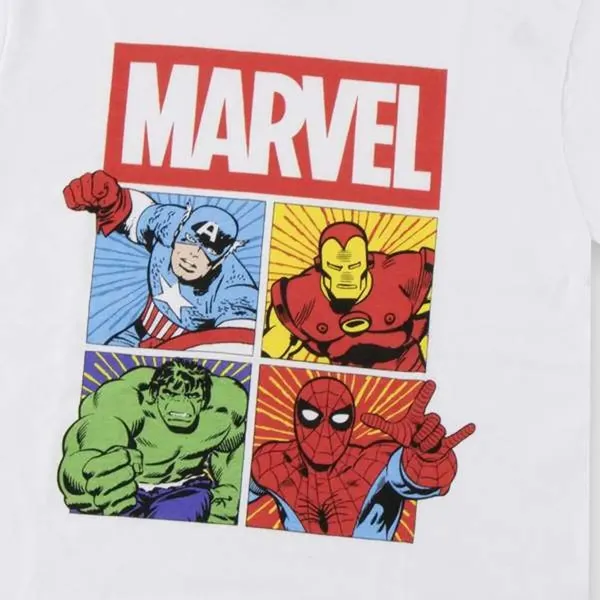 Vaikiška Marškinėliai su trumpomis rankovėmis Marvel Balta