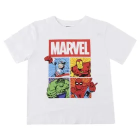 Vaikiška Marškinėliai su trumpomis rankovėmis Marvel Balta