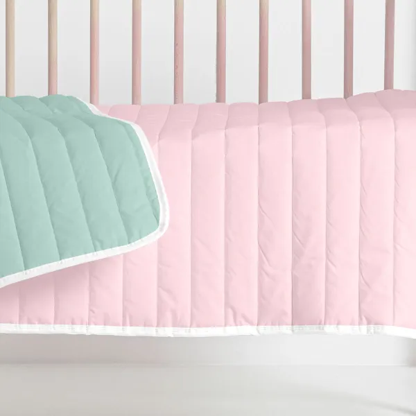 Bedspread (quilt) HappyFriday Basic Kids Dash Mint 100 x 130 cm