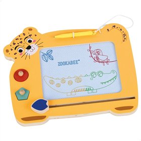 Magic Blackboard Woomax Zookabee Tiger Wood 30 x 2,5 x 26 cm (6 Units)