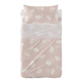 Vauvansängyn lakanasetti HappyFriday Basic Kids Clouds Pinkki