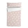 Quilted Zipper Bedding HappyFriday Basic Clouds Pink 105 x 200 cm