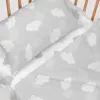 Vauvansängyn lakanasetti HappyFriday Basic Kids Clouds Harmaa