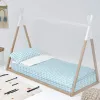 Quilted Zipper Bedding HappyFriday Basic Blue 105 x 200 cm Gingham