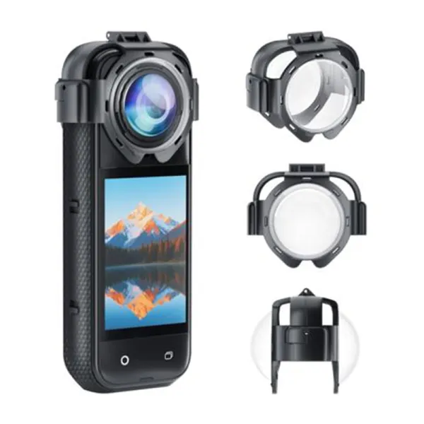 Puluz lens covers for Insta360 X5 camera (snap-on)