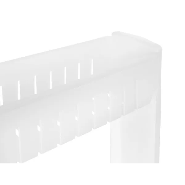 Mobile kitchen shelf on wheels, white