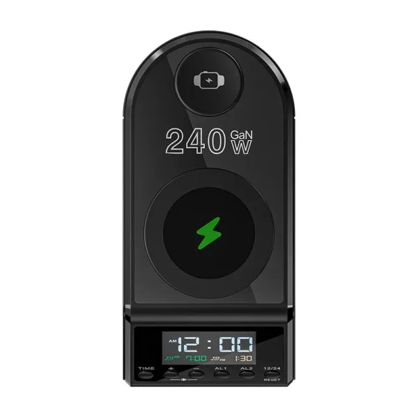 Blitzwolf BW-FW10 alarm clock with charger 2xUSB-A, 4xUSB-C, 240W