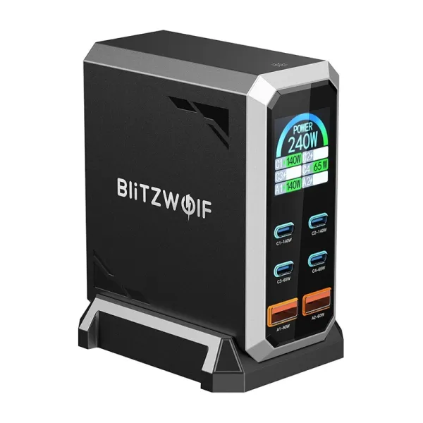 Blitzwolf BW-S31 2xUSB-A, 4xUSB-C, PD, 240W network charger.