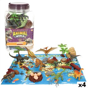 Set of Dinosaurs Colorbaby 18 x 10 x 6 cm 30 Pieces 4 Units