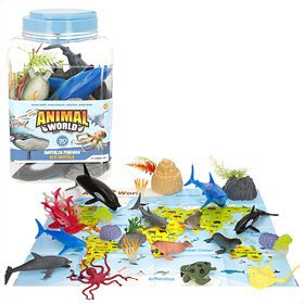 Animal figures Colorbaby Plastic 23 X 10 X 7 CM (4 Units)