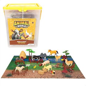 Set of Farm Animals Colorbaby Plastic 16 x 12 x 4 cm (4 Units)
