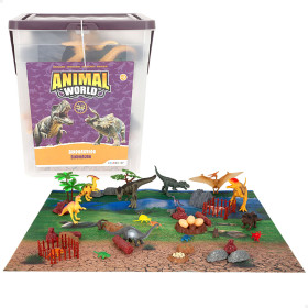 Set of Dinosaurs Colorbaby 20 x 12 x 7 cm 52 Pieces 4 Units