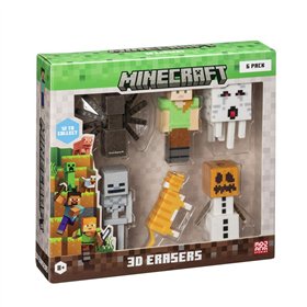 3D eraser set Minecraft MC4060B 6 Pieces