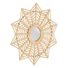 Wall mirror Natural 65 x 2,5 x 65 cm