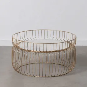 Centrinis stalas Balta Auksinis 72 x 72 x 40 cm