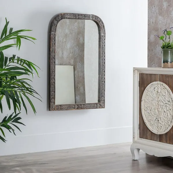 Wall mirror Brown 77 x 3 x 113 cm