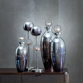 Decorative bottle Silver 18 x 18 x 53 cm Decorative