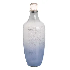 Decorative bottle Blue Silver 16 x 16 x 44 cm Decorative