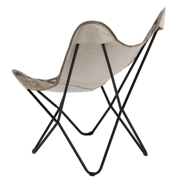 Tugitool Must Pruunikashall 75 x 75 x 95 cm