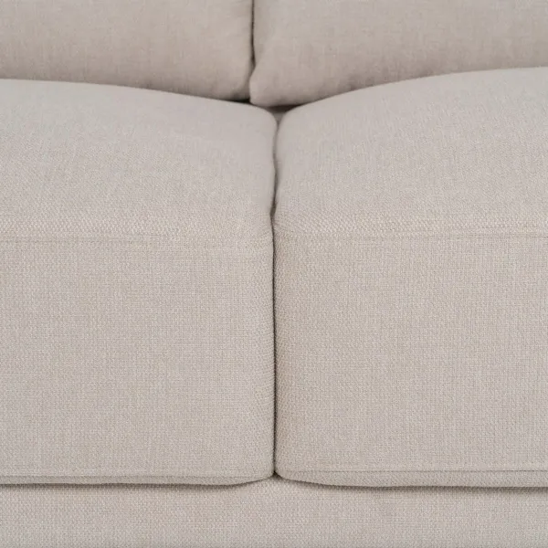3-Seater Sofa Beige 216 x 90 x 82 cm