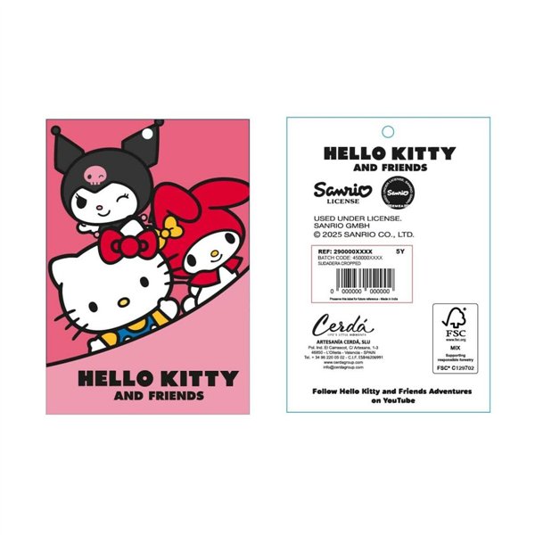 Hoodless Sweatshirt for Girls Hello Kitty Black