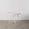 Small Side Table Cream Iron 80 x 80 x 75 cm