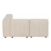Sofa Beige Polyester Iron 150 x 100 x 66 cm