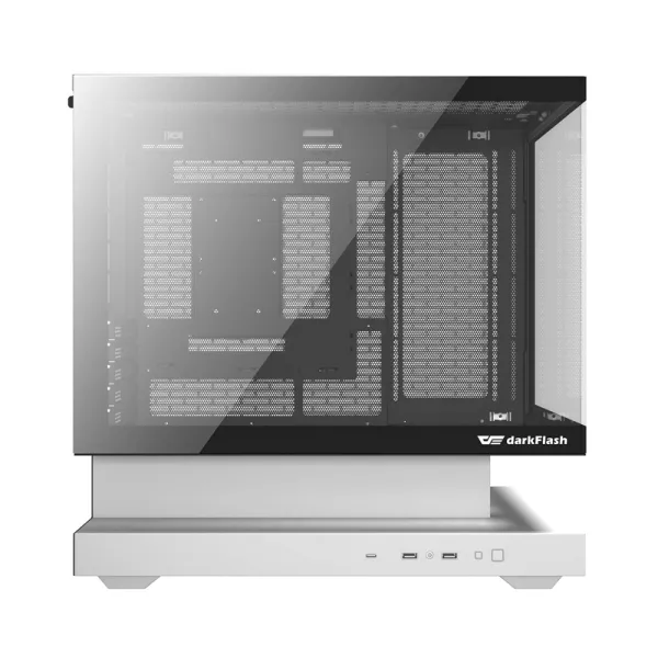 Darkflash F1 computer case (White) + 6 ARGB fans
