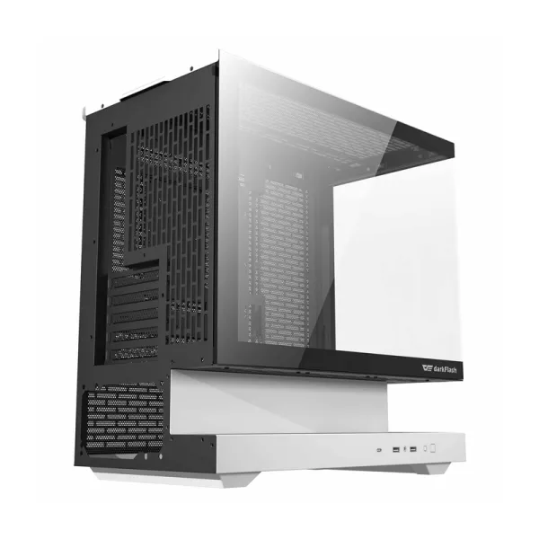 Darkflash F1 computer case (White) + 6 ARGB fans