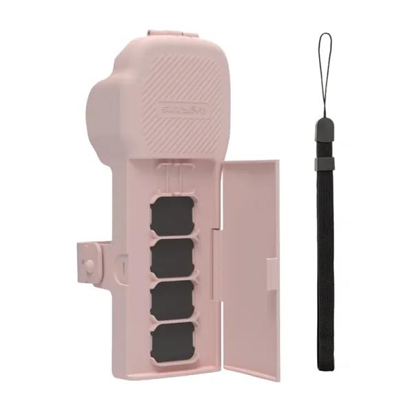 Sunnylife protective case with strap and lanyard for Osmo Pocket 3 (pink)