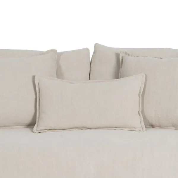 Sofa Black Cream 215 x 94 x 94 cm