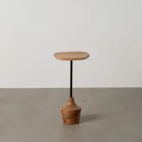 Side table Black Natural 35 x 35 x 65 cm