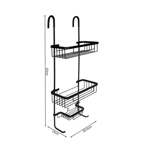 Hanging shower shelf - black