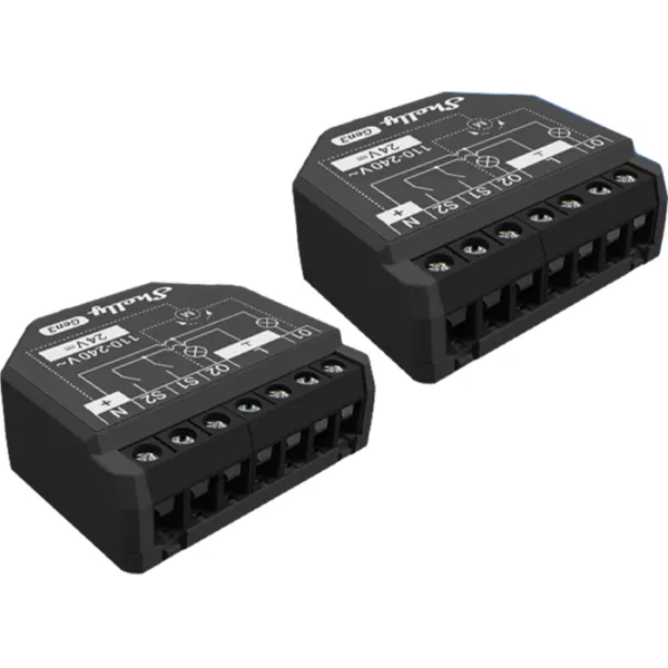 Set of 2 Shelly 2PM Gen3 WiFi/Bluetooth Controllers