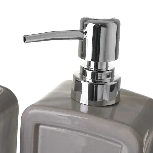 Bath Set Grey Ceramic 27,5 x 7 x 24 cm
