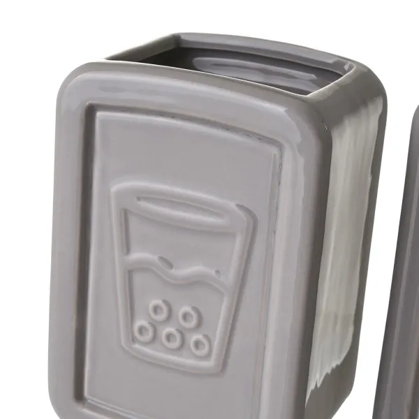 Bath Set Grey Ceramic 27,5 x 7 x 24 cm